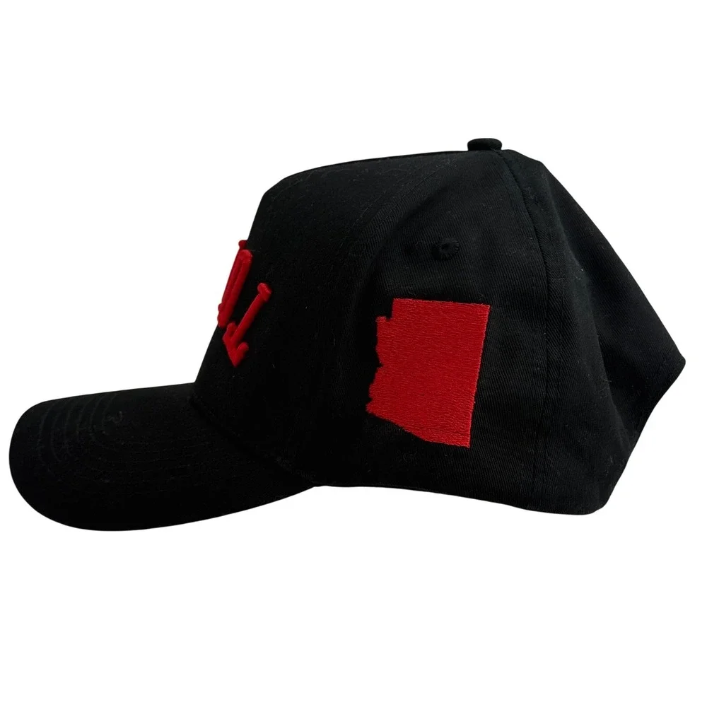 Die Hard SOUDS Arizona State Patch Snapback Hat Black Red Mens Adjustable‎ Cap